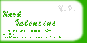 mark valentini business card